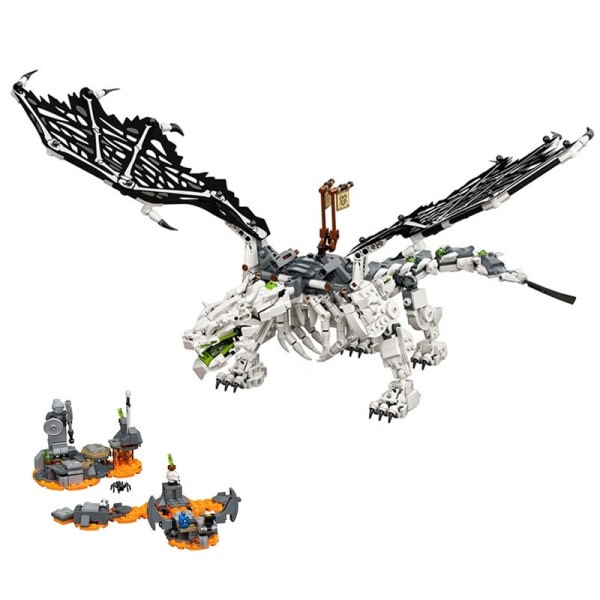 Ultra Dragon Byggeklodser Kranium Sorcerer Dungeons Mech Golden Set  Bricks Legetøj til børn