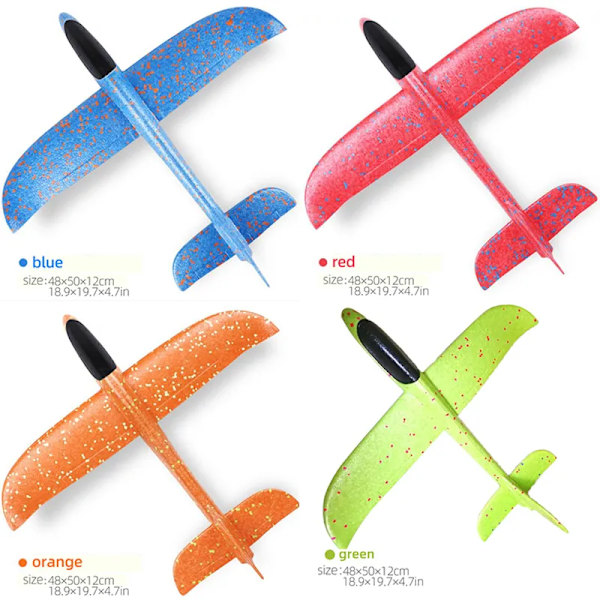 50 cm Stor skum Plan Segelflygplan Hand Kast Flygplan Ljus Tröghet EPP Bubble Planes Utomhus Launch Barn Leksaker