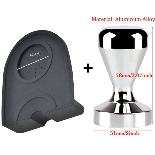 51 mm Kaffe Tamper Mat Silicone Gummi Tampering Hjørne måtte Espresso Kaffemaskine Mælke kop
