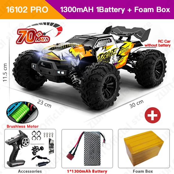 70 km% 2FH  4WD RC auto  LED kaukosäätimellä autot