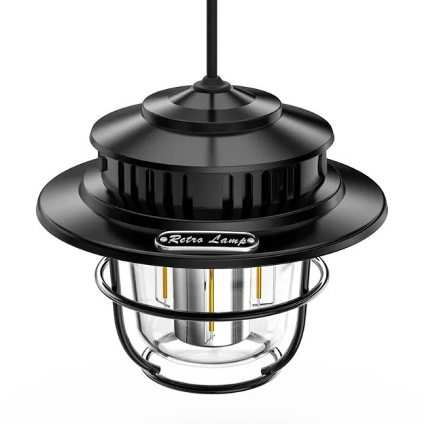 Professionell Bärbar Camping Lantern Vattentät Nödläge Ljus Steglös Dimbar Hängande Tält Lampa
