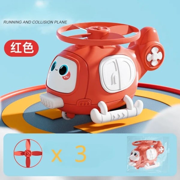 Flygplan Baby Pojke 3 År Flygplan Bambu Trollslända Tecknad Helikopter UFO leksak