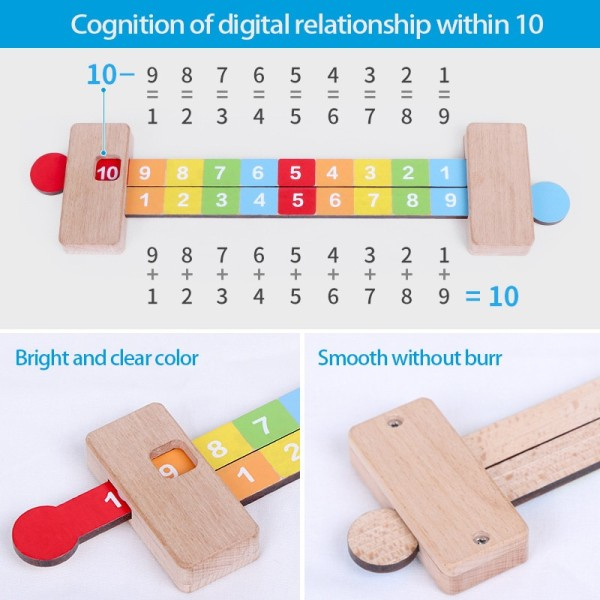 Børn's Matematik Dekomponering Lineal Montessori Tidlig Uddannelse Børnehave Matematik Operationer Digital Opløsning Lineal
