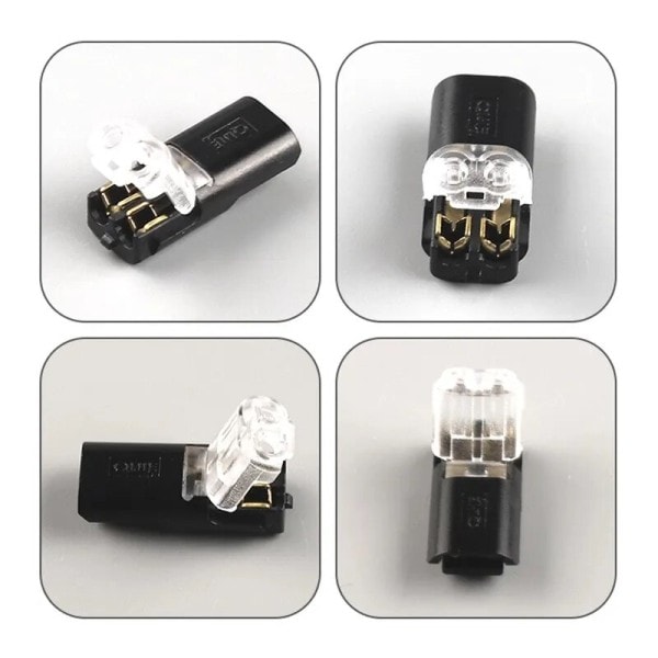 10 stykker hurtig pluggbar ledning stik 2pin splejsning elektrisk kabel krympe terminaler til ledninger ledninger