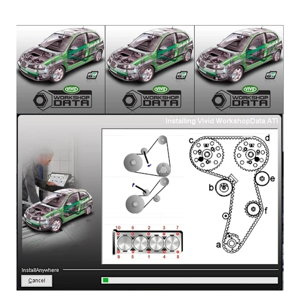 Bil Reparation Vivid Data Verkstad Program Program diagnostik verktyg