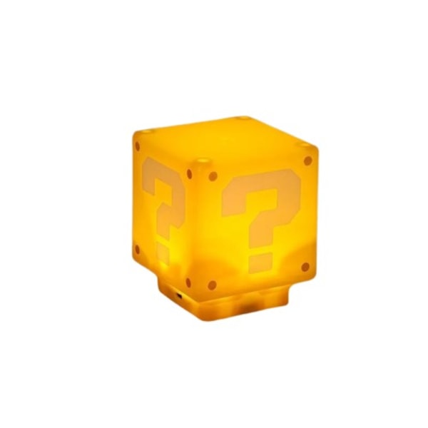 8 cm Super Mario Bros Lampe Spørsmålstegn Brick Musikk Natt Lys Lyd Usb Lading Desk Lys