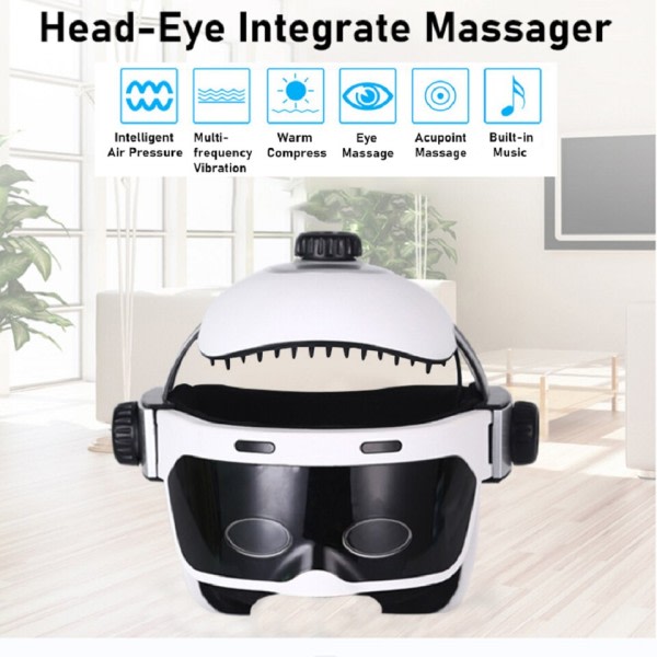Hoved øje massager elektrisk hjelm aflastning stress luft tryk vibration terapi