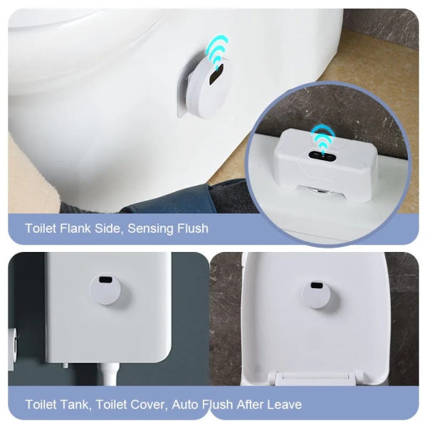 Automatisk Toilet Skyl Knap Induktion Toilet Skylning Ekstern Infrarød Skyl Smart Hjem Kit Smart Toilet Skylning Sensor