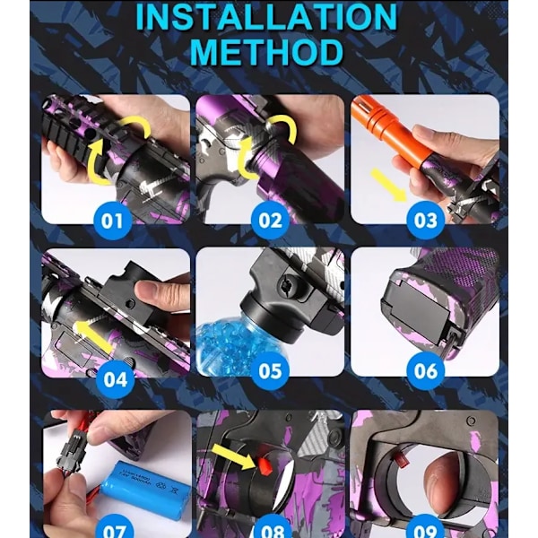 Jännittävä M4 M416 sähkö pallo Blasteri lelu