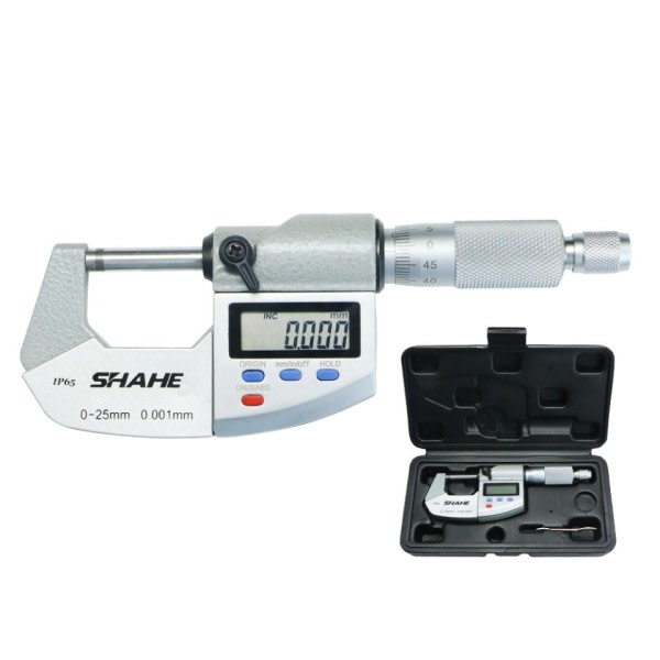 0-25 mm mikron digital utsida mikrometer elektronisk mikrometer mätare 0,001 mm Digital mätare Mätningsverktyg