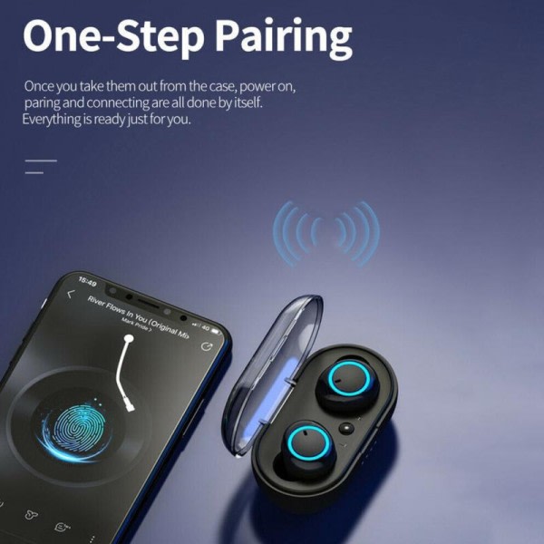Trådlösa Bluetooth hörlurar Hifi stereo brusreducerande öronsnäckor In-ear touch headset