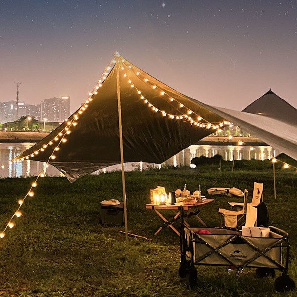 Camping Solar String Lights Utomhus 200 Led Crystal Globe Lights