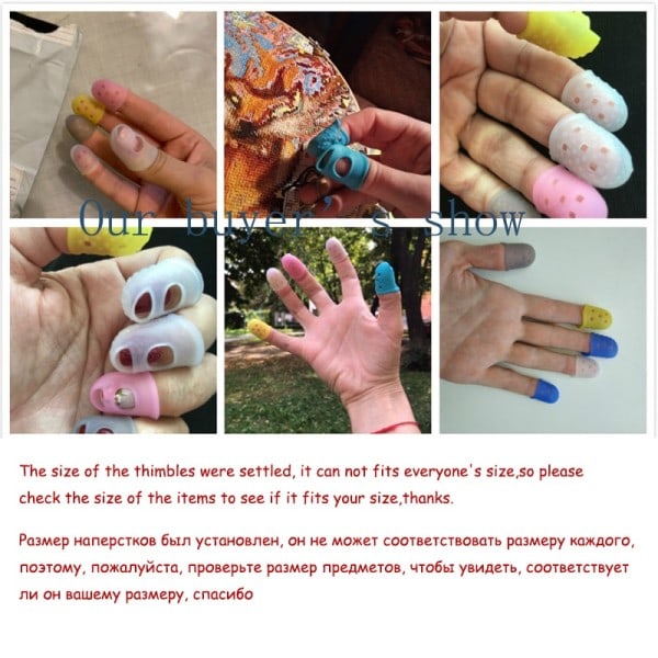 5 stk Multifunksjonell Silikon Fingerbinger Uthult Ut Puster Beskyttende Finger Sleeve