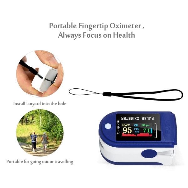 Medicinsk finger puls oximeter blod syre mättnad mätare hjärt frekvens monitor