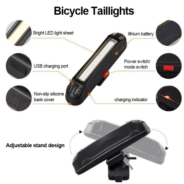 Cykel Lätt T6 LED Främre USB Uppladdningsbar MTB Mountain Cykel Lampa