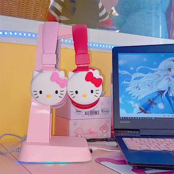Söpö Bluetooth Kuulokkeet Langattomat Kuulokkeet Anime sarjakuva Stereo Kuulokkeet