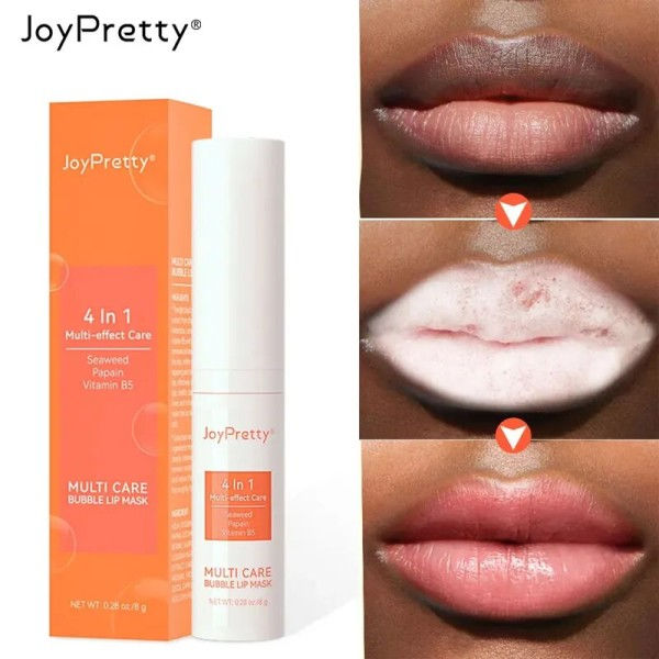 Bubble Lightening Mörk Läpp Balm Mask Långvarig Återfuktande Exfoliera Reducera Läpp linjer
