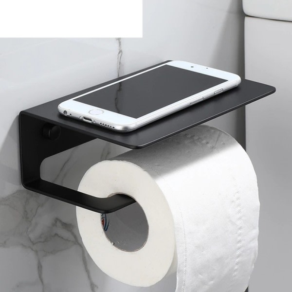 Selvklebende Toalett Papir Rull Holder Telefon Hylle WC Vev Oppbevaring  Arrangør Bad Tilbehør 7862 | Fyndiq