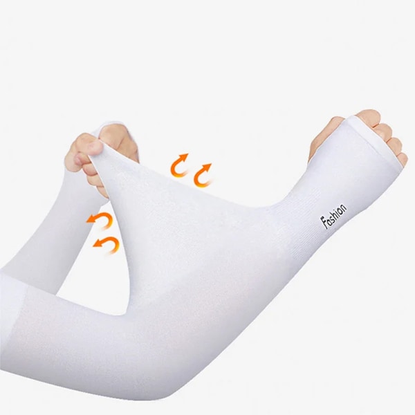 UV Aurinko Varsi Hihat Nainen Miehet Pyöräily sormettomat hanskat Cool Muff Summer Ice Silk Elastinen varsi suojus ajo auringonpolttoa estävä hiha