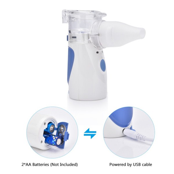 Hem Ultraljud Nebulisator Bärbar Inhalatorer Nebulisator Dimma Utladdning Astma Inhalator