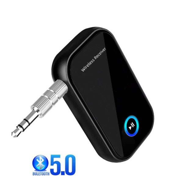 Bluetooth 5.0 Mottaker AUX Adapter 3,5mm Jack Trådløs Lyd Adapter HiFi Musikk Bil Bluetooth Mottaker