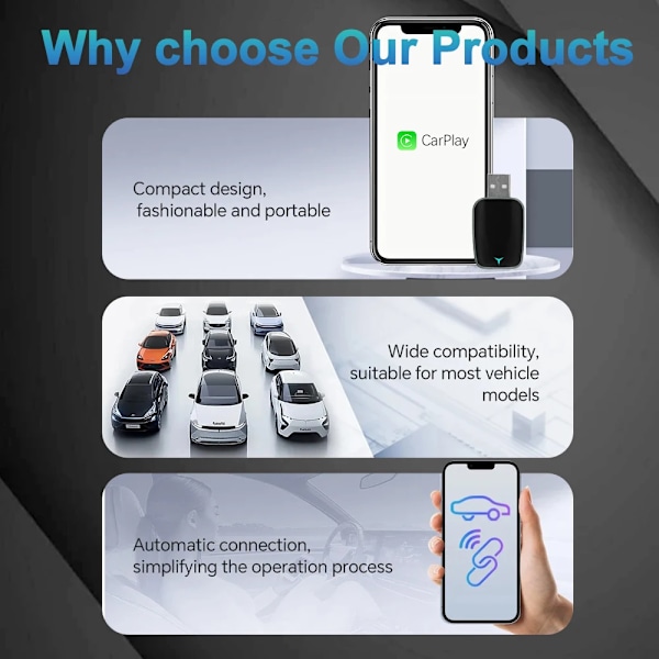 2 In 1 Langaton Carplay AI Box Android Auto Plug Ja Play