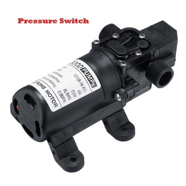 DC 12V 130PSI 6L/min Elektrisk Vatten Pump