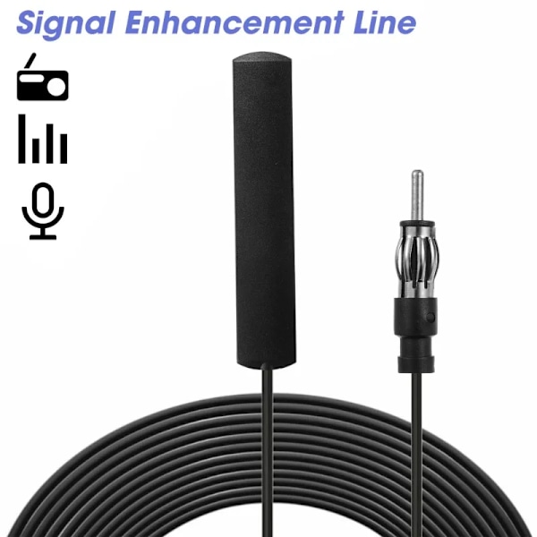 Universal  Bil Elektronisk Radio Antenne 5m Bil AM FM Radio Antenne Signal Forstærker Booster 12V