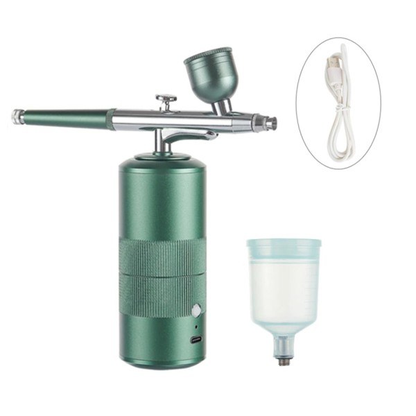 Rosa Mini luft kompressor kit luftborste färg spray pistol luftborste för nagelkonst tatuering hantverk