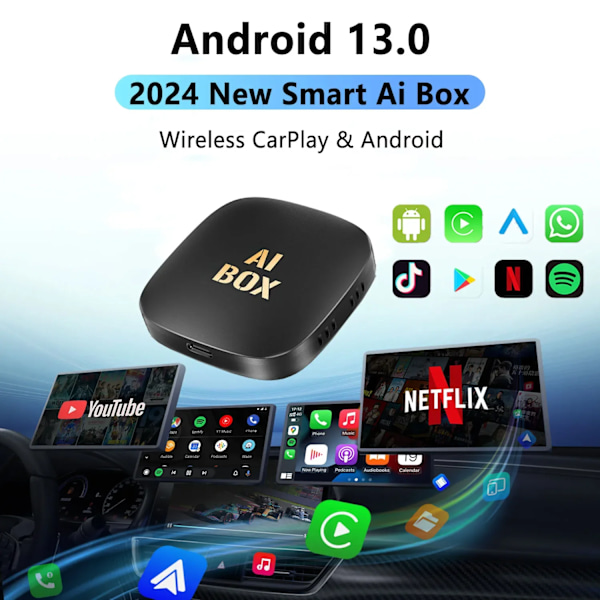 Android 13 CarPlay Smart Ai Box Android Wireless CarPlay