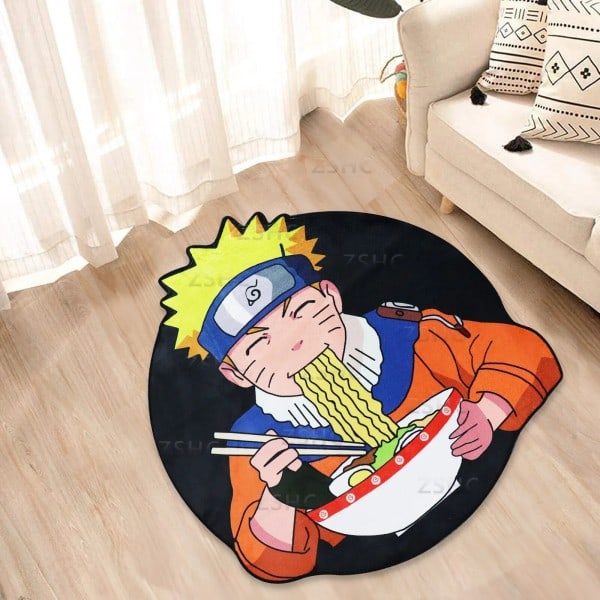 Anime Naruto Irregular Shape Custom Tepper Stue Room Bad Kitchen Matte Manga Kawaii Mykt Teppe