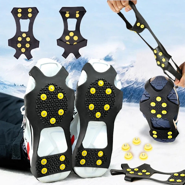 10 Dubbar Snö Is Klo Anti-sladd Snö Is Thermo Plast Elastomer Klätterskor