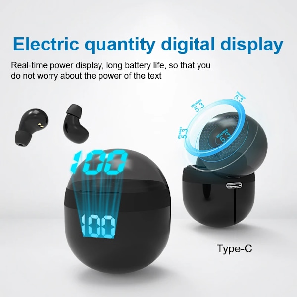 mini hörlurar trådlösa bluetooth hörlurar sleep headset med mikrofon brusreducering tung bas öronsnäckor