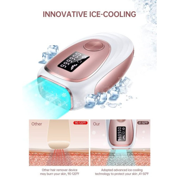 Laser Hår IPL Fjernelse Epilator  Blitser ICE Køling Hjemme Brug Depilador Krop Bikini Ansigts Ben Hårfjerner
