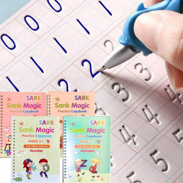 Montessori lelut  englanti ranska kopiokirjat kynä lapset's kirjoitus tarra taika kopiokirja