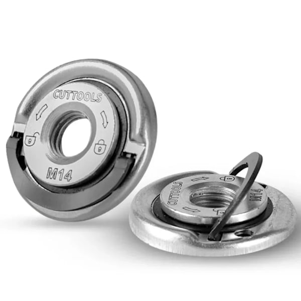 Självlåsande Pressande Plåt Slip Quick Release Fläns Mutter Power Chuck Verktyg Universal M14 Gänga Vinkel Slip