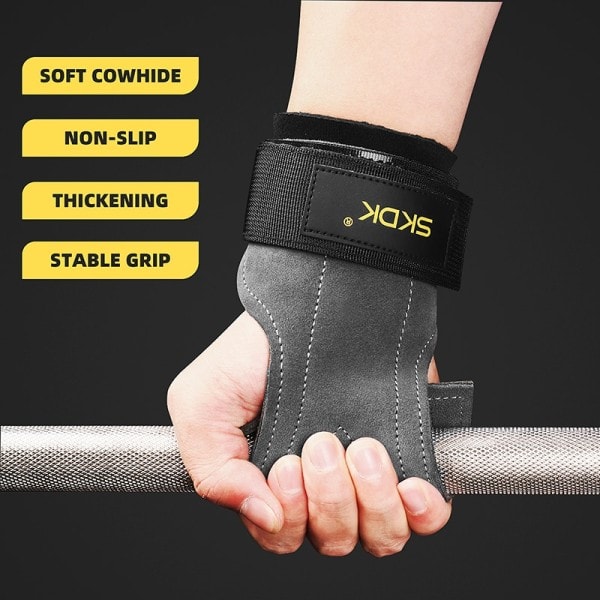 Gym Grips Palm Guards Cowhite Palm Protector  Vektløfting Gymnastikk Trening Hansker