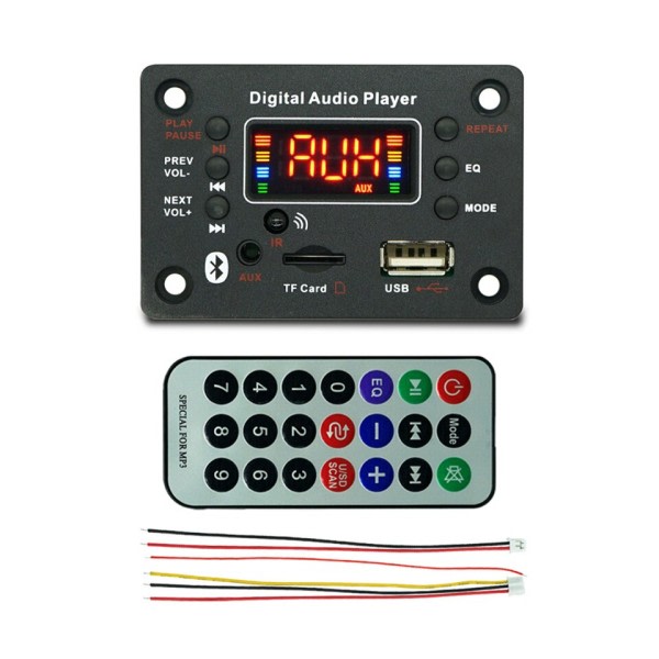 Trådlös Bluetooth 5.0 MP3 WMA Dekoder Kort Bil Ljud USB TF FM Radio Modul