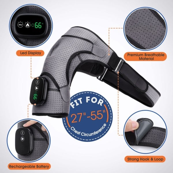 Opvarmning Massage Enhed Infrarød Terapi Vibration Elektrisk Skulder Massager