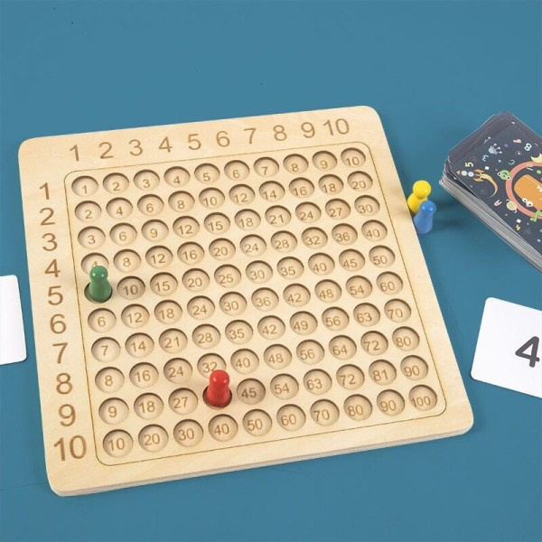 Montessori Multiplikasjon Tillegg Brett Spill Barn Læring Pedagogisk Leker Matte Telle Brett Spill Leker
