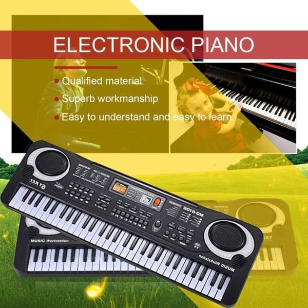 Elektronisk musikk keyboard elektrisk orgel med mikrofon barn musikalsk instrument