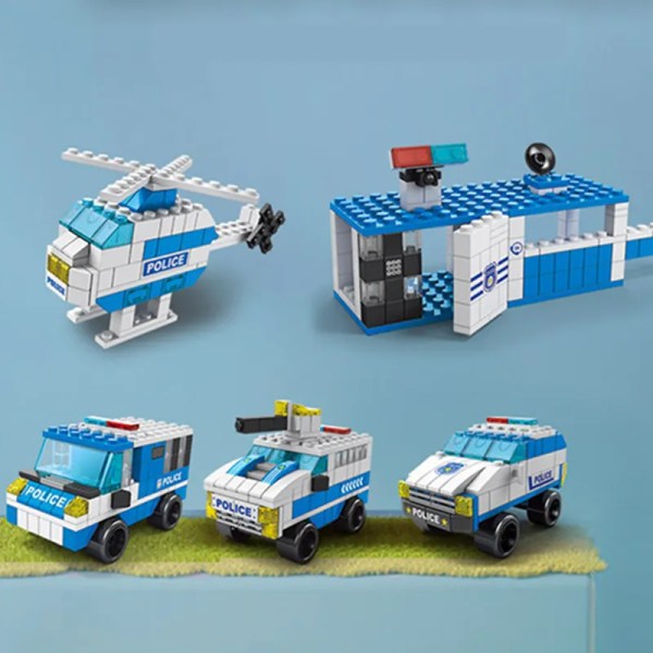 Politi Sport bil brand teknik motor mini læsser lastbil klassisk model byggeklodser sæt
