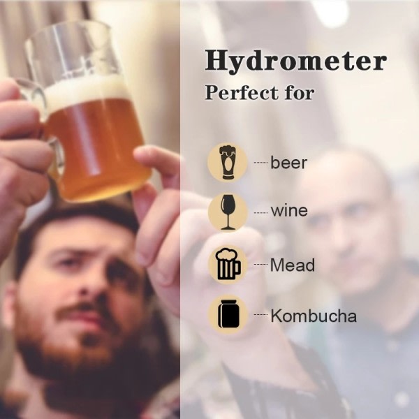 Hydrometer Tester & 100ml Mätning Flaska,Trippel Våg Hydrometer