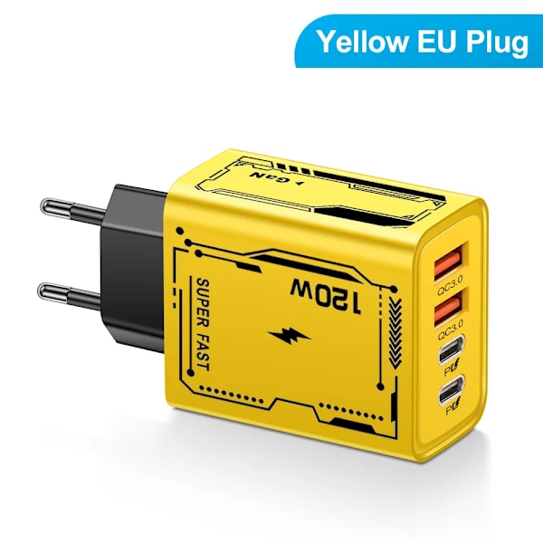 4-Port USB C Hurtig Opladning Oplader PD Hurtig Opladning 3.0