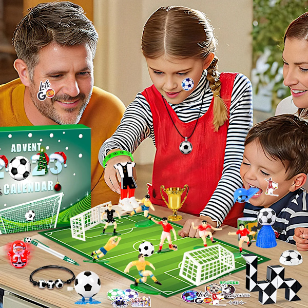 Fodbold advent kalender drenge piger 2023 24 fodbold gaver med fodbold medalje fløjte 24 jul