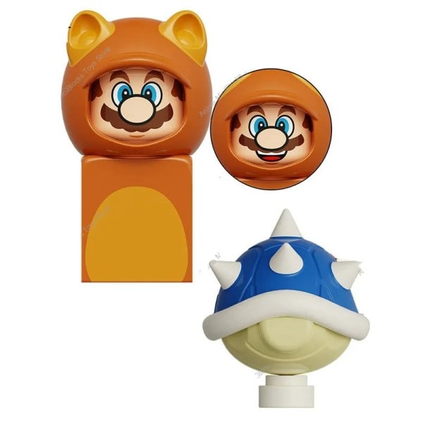 Super Bros Games Luigi Yoshi Bowser Peach Mini Figures Anime Cartoon Bricks Building blocks