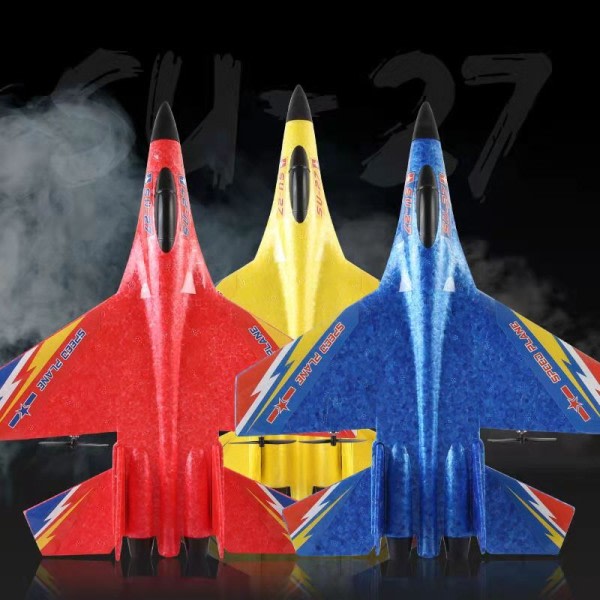 Rc Fly Fjernkontroll Fly SU-27 2.4G Radio Kontroll Glider RC Fighter med LED lys