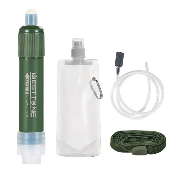 Camping Rensing Vann Filter Halm TUP Karbon Fiber Vann pose