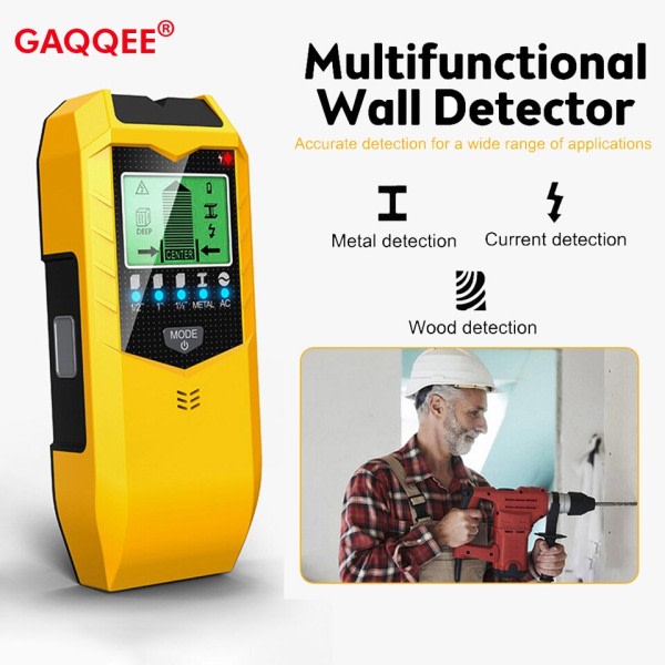 SH402 Vegg Stud Finder Sensor Vegg skanner 5 in 1 LCD Elektronisk Detektor Edge Center Wood Current Metal AC Live Wires Detection