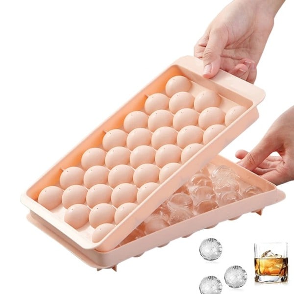 3D Rund Isterning Bakke med Låg Plastik Diamant Stil Is Mold